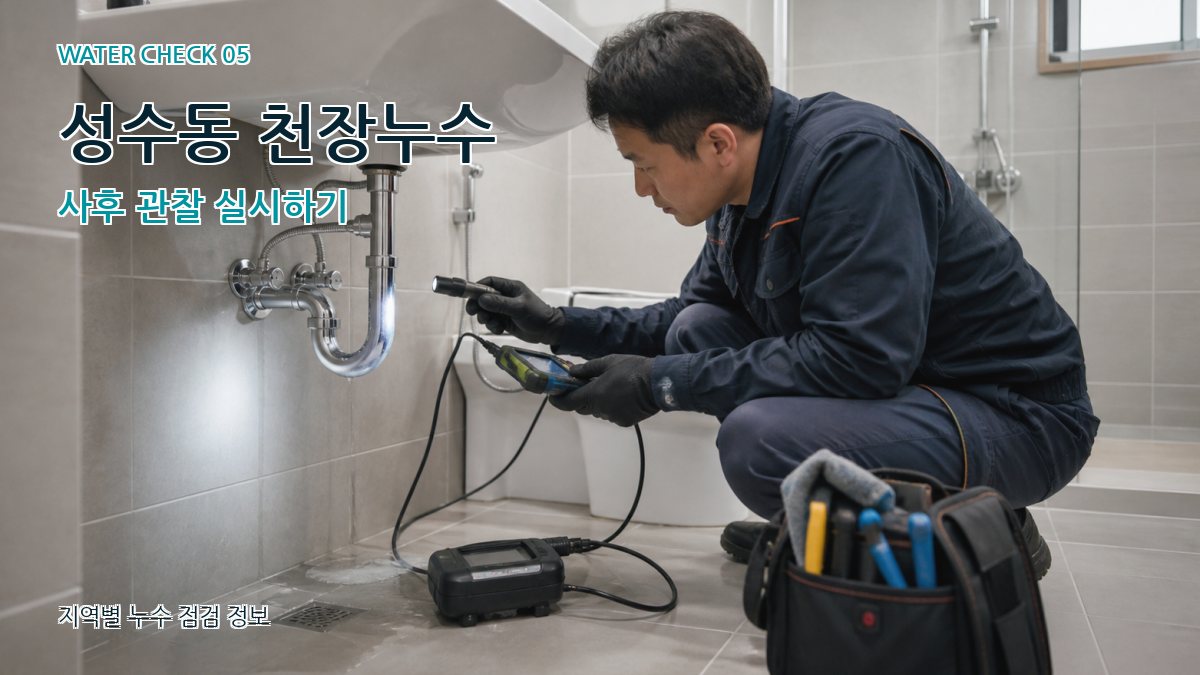 성수동 천장누수 사후 관찰 실시하기