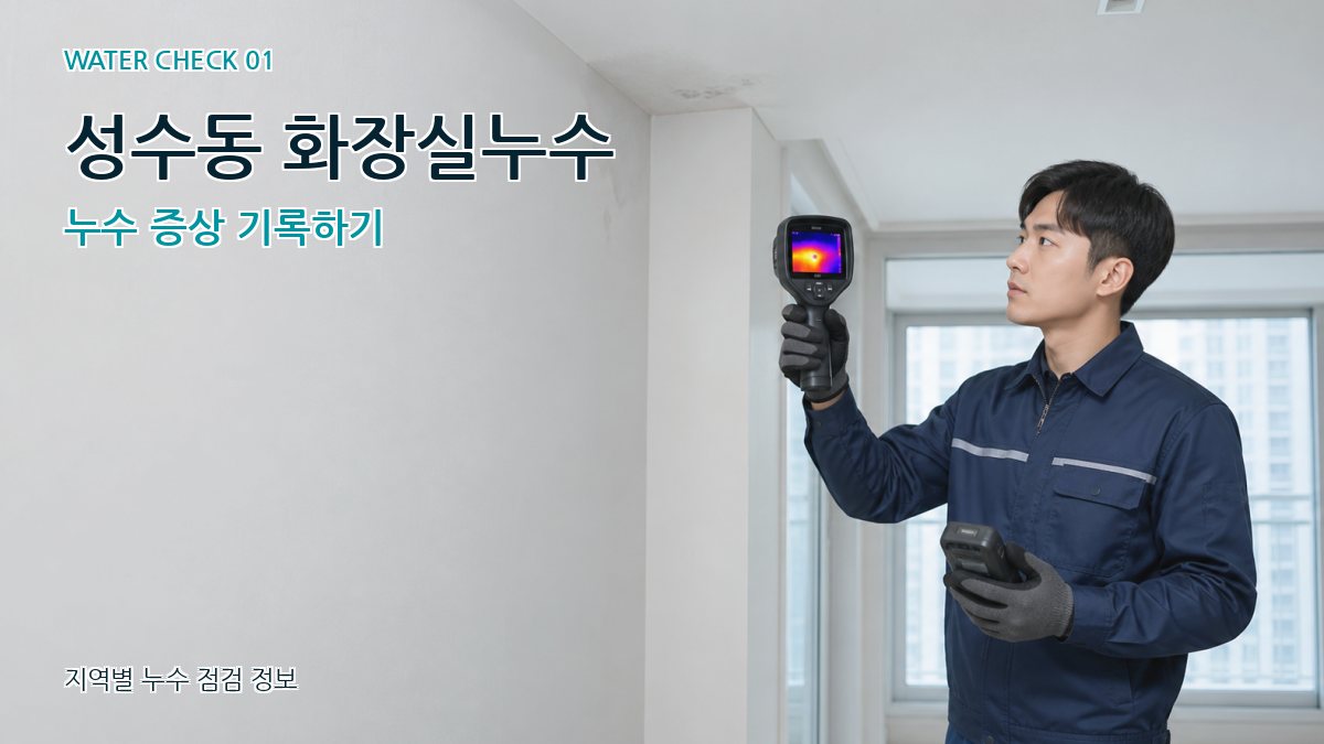 성수동 화장실누수 누수 증상 기록하기