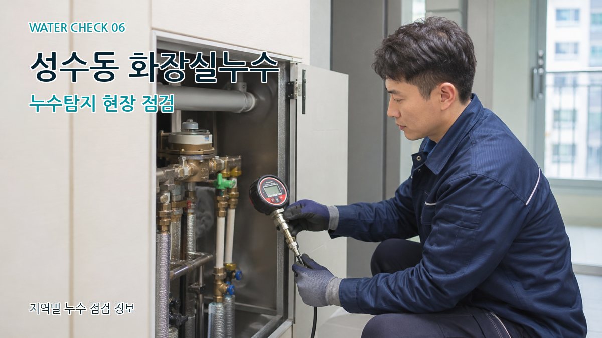 성수동 화장실누수 누수탐지 현장 점검