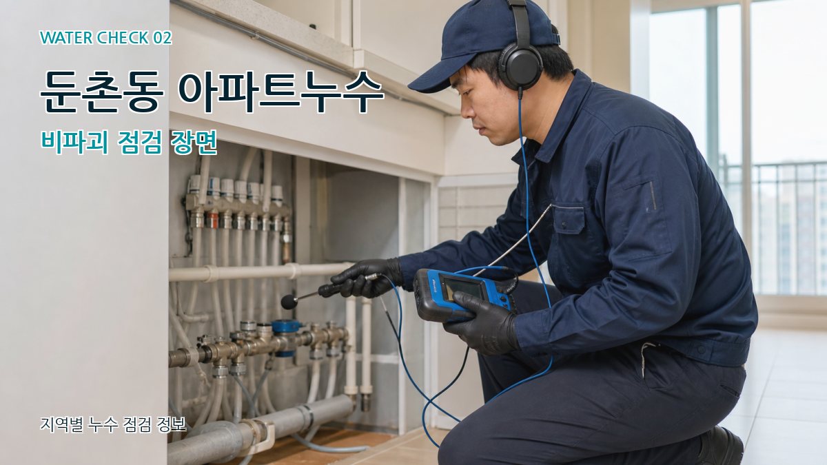 둔촌동 아파트누수 비파괴 점검 장면