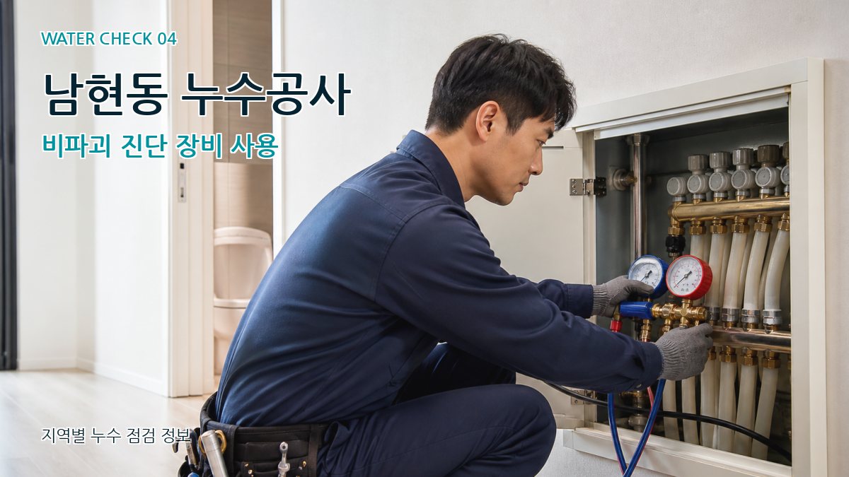 남현동 누수공사 비파괴 진단 장비 사용