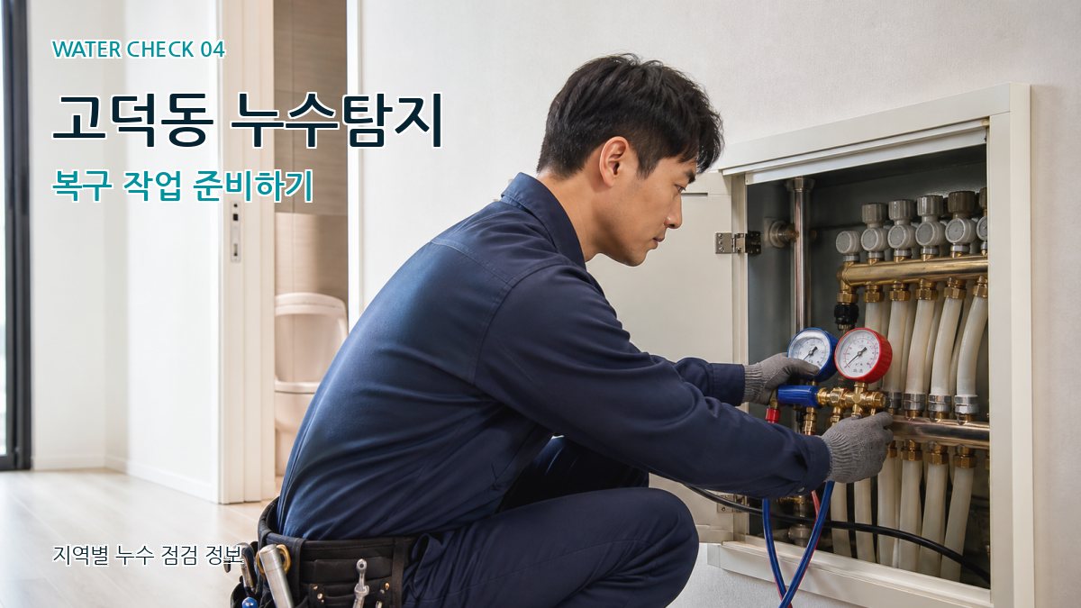 고덕동 누수탐지 복구 작업 준비하기