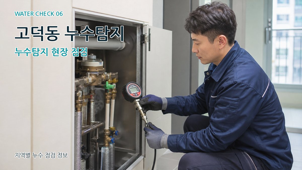 고덕동 누수탐지 누수탐지 현장 점검