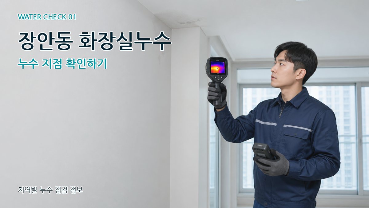 장안동 화장실누수 누수 지점 확인하기