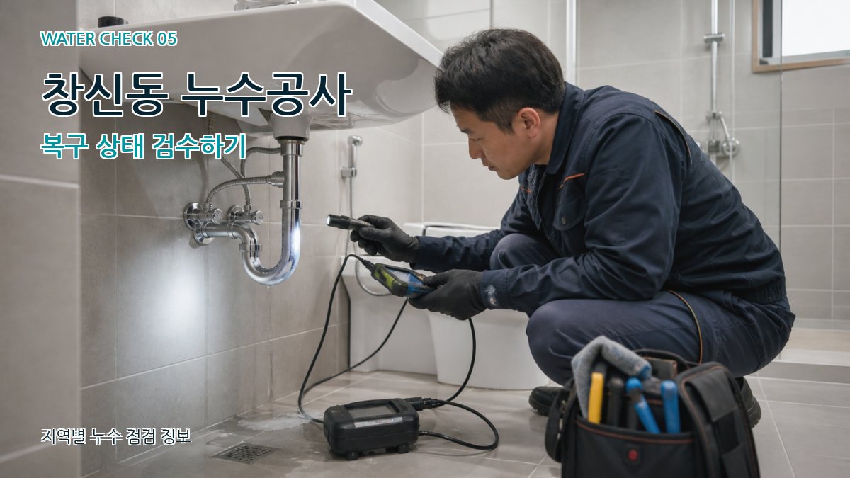 창신동 누수공사 복구 상태 검수하기