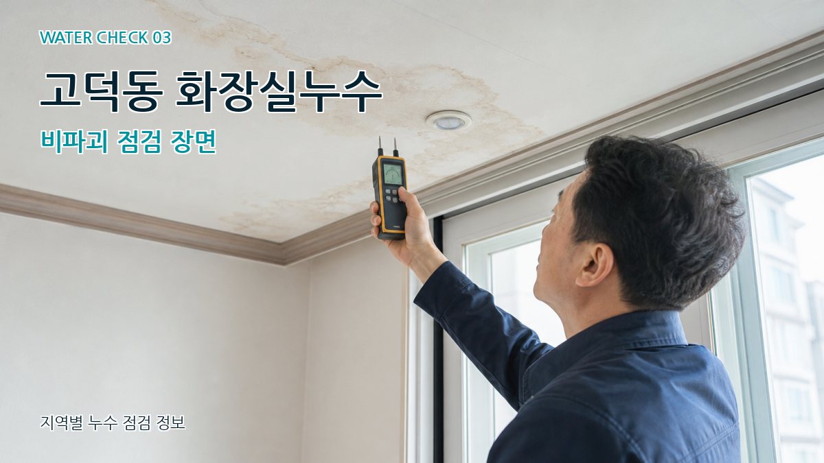 고덕동 화장실누수 비파괴 점검 장면