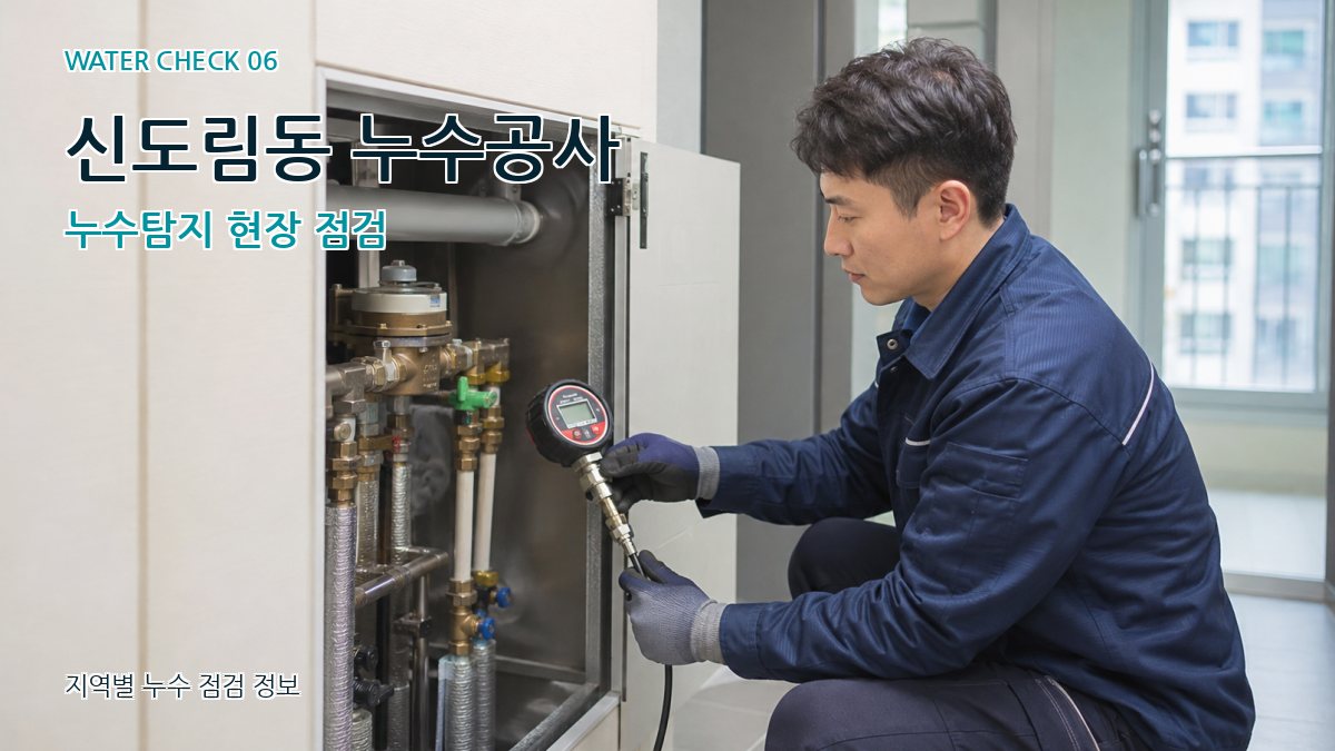 신도림동 누수공사 누수탐지 현장 점검