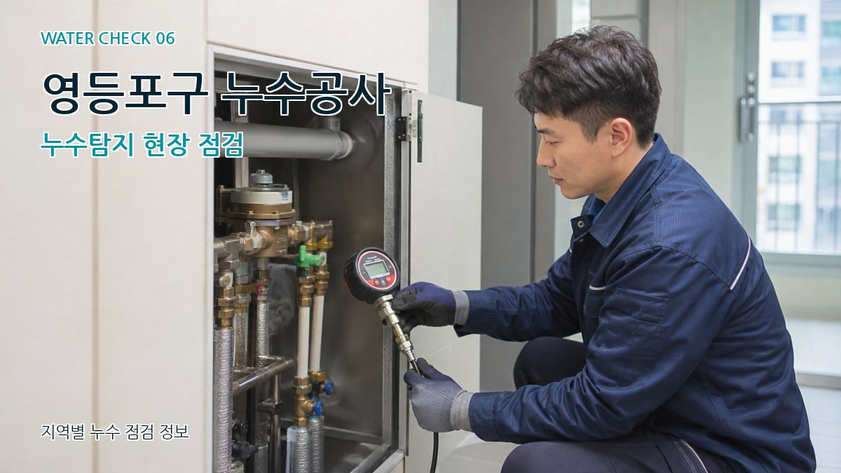 영등포구 누수공사 누수탐지 현장 점검