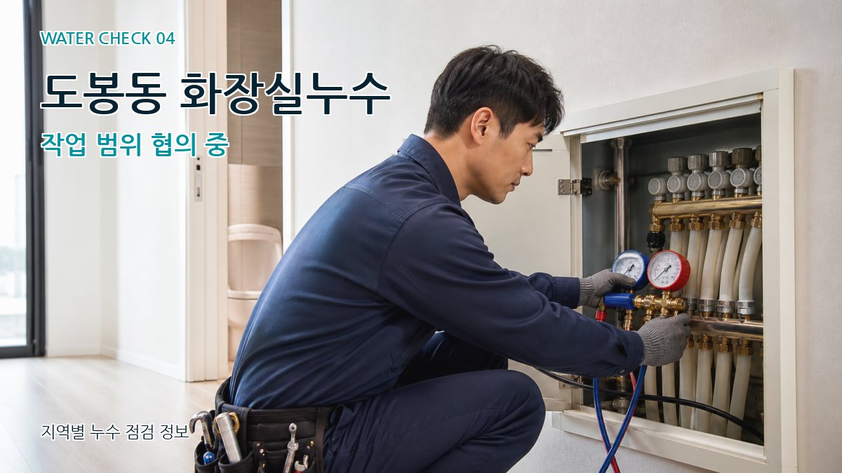 도봉동 화장실누수 작업 범위 협의 중