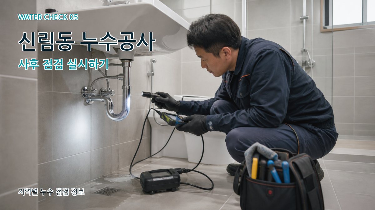 신림동 누수공사 사후 점검 실시하기
