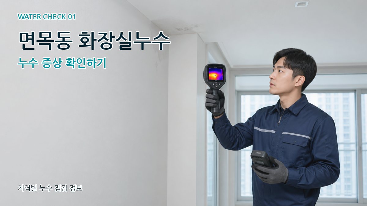 면목동 화장실누수 누수 증상 확인하기