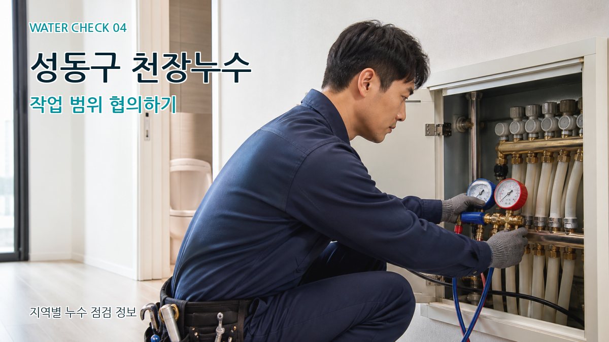 성동구 천장누수 작업 범위 협의하기
