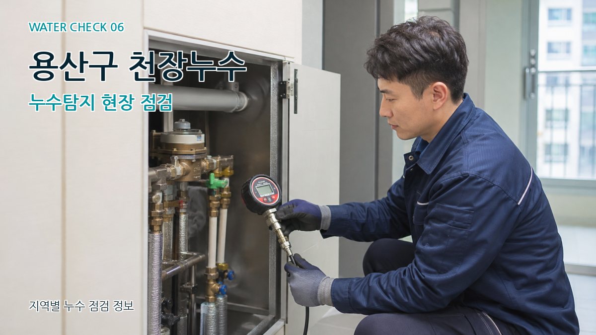 용산구 천장누수 누수탐지 현장 점검