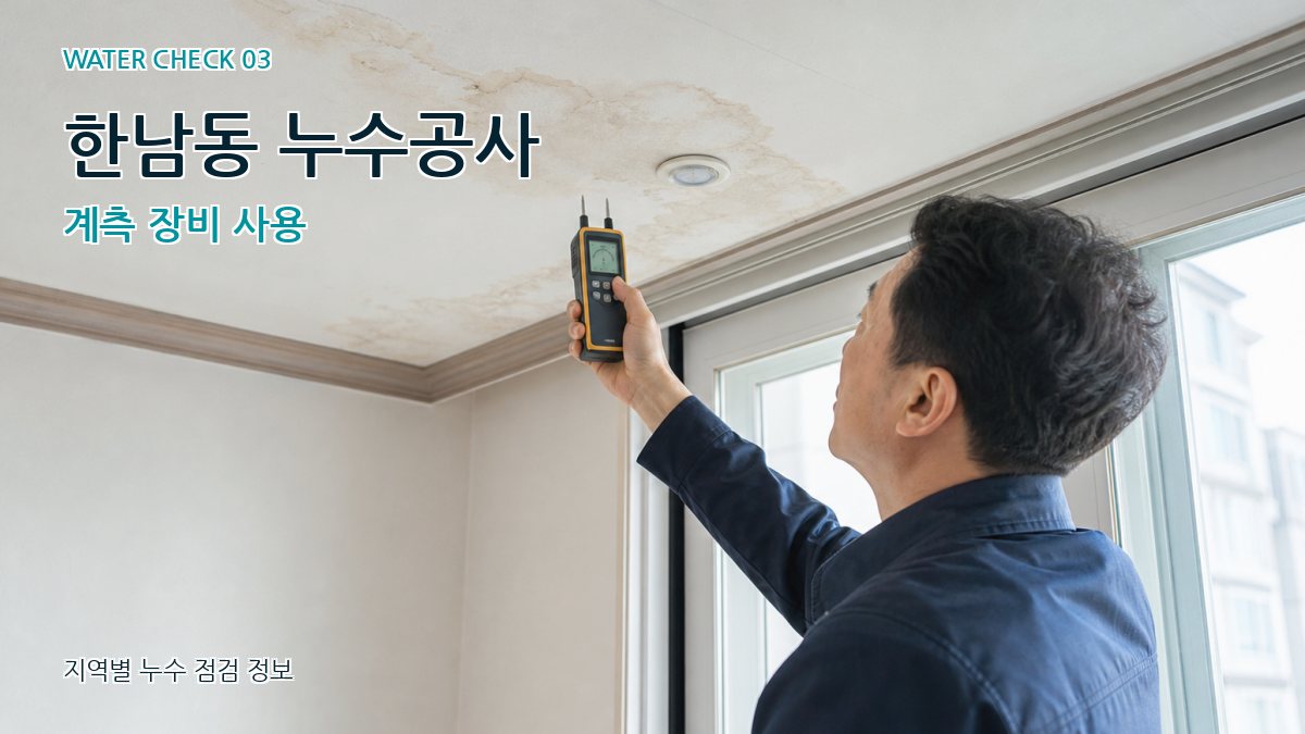 한남동 천장누수 누수탐지 이미지