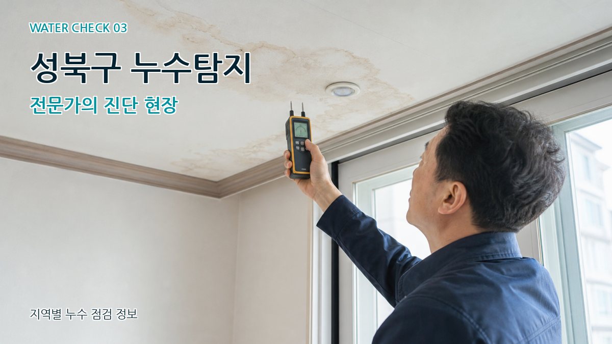 성북구 누수탐지 전문가의 진단 현장