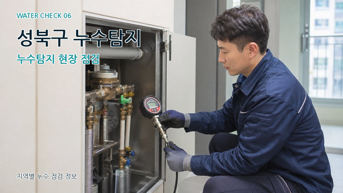 성북구 누수탐지 누수탐지 현장 점검