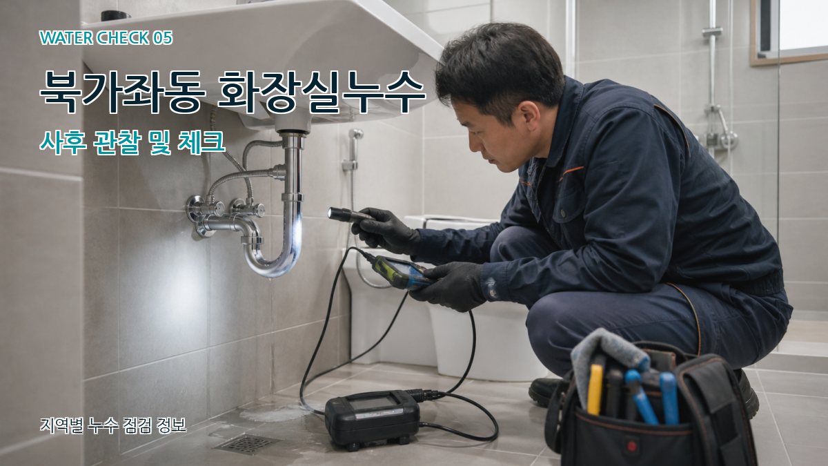 북가좌동 화장실누수 사후 관찰 및 체크