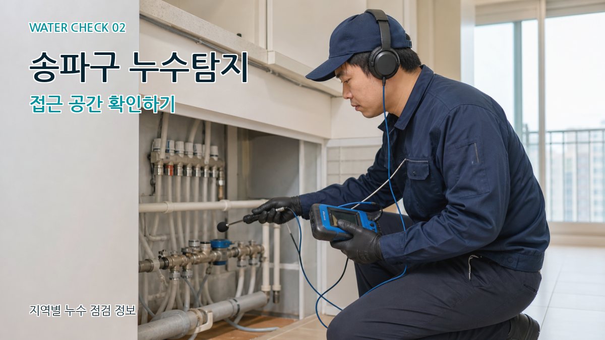 송파구 누수탐지 접근 공간 확인하기