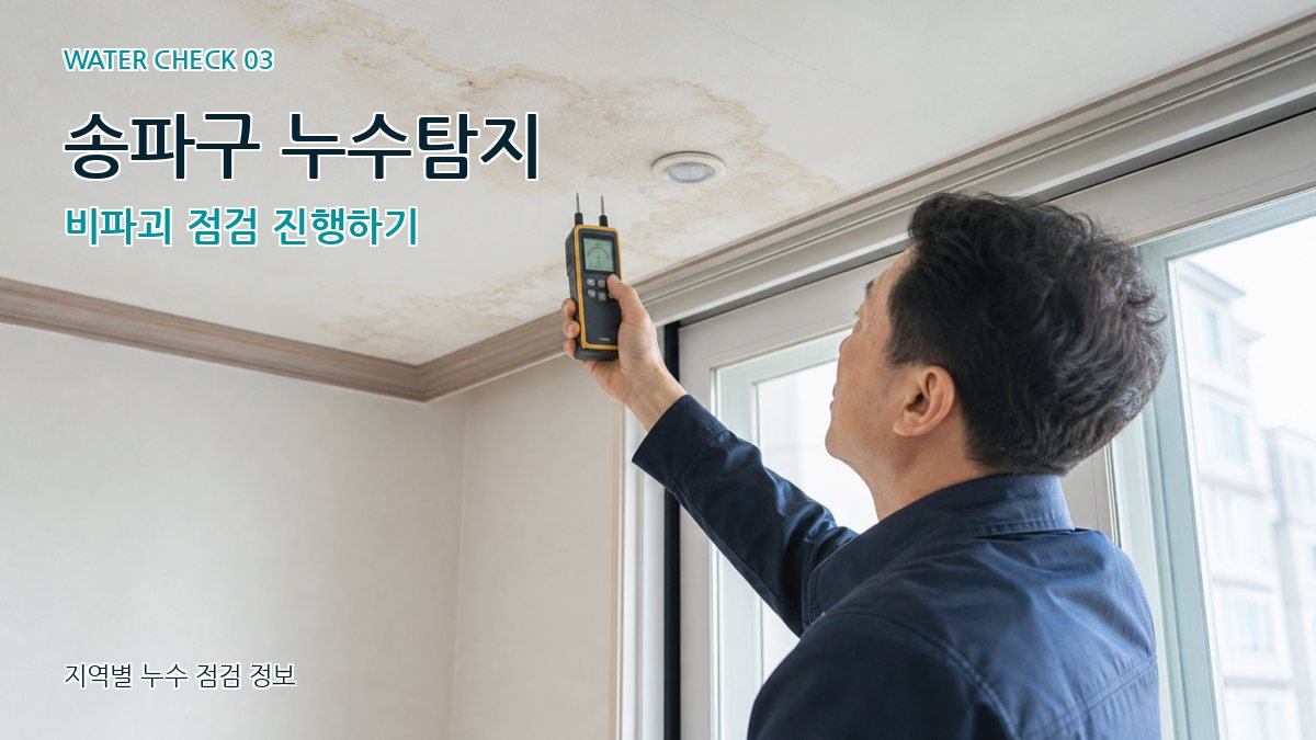 송파구 누수탐지 비파괴 점검 진행하기